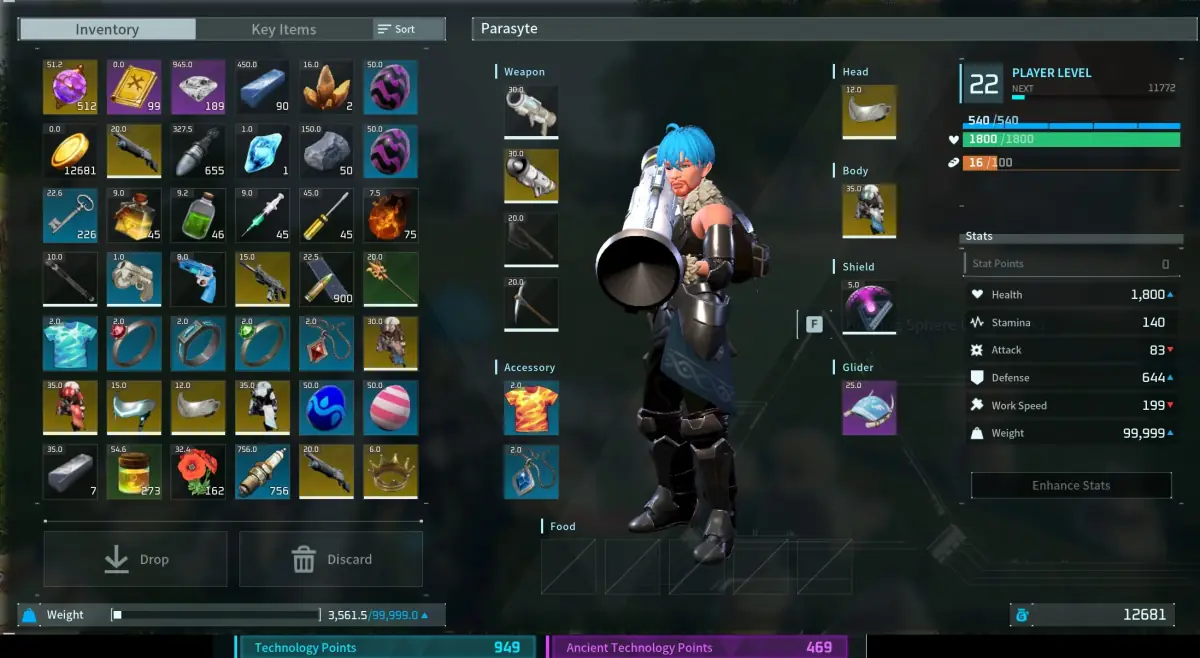 Palworld Cheats Mobs ESP showing Pal names and levels day and night